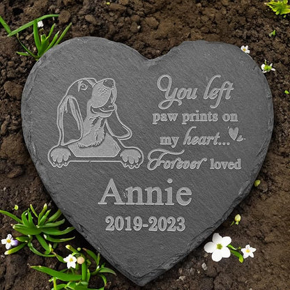 Basset Hound Memorial Stone, Basset Hound Statue, Basset Hound Memorial Plaque, Basset Hound Memorial Gifts, Basset Hound Loss Sympathy Gift, in Memory of Basset Hound
