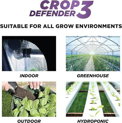Grower's Ally Crop Defender 3 Concentrate 1 gal | Natural, Safe & Organic Insecticide & Fungicide Control for Plants - Powdery Mildew, Spider Mites & Russet Mite Killer