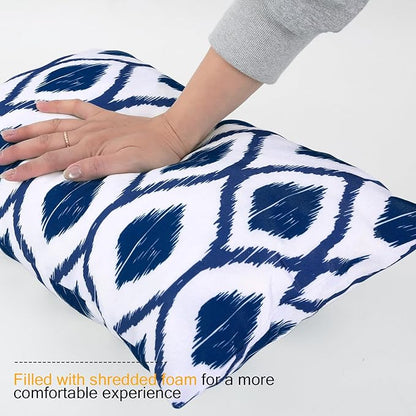 idee-home Outdoor Pillows with Inserts Included, Patio Outside Lumbar Pillows Waterproof Set of 2, 12 x 20 inch