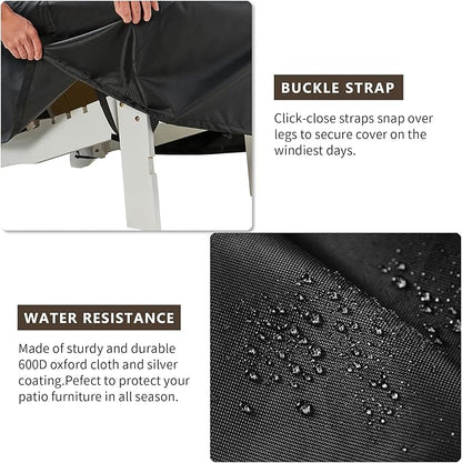 Outdoor 2 Seater Loveseat Cover, Waterproof Heavy Duty Patio Furniture Covers, 58W x 33D x 32H Inches Outdoor Couch Cover, Sofa Covers for Patio Furniture Waterproof,Black