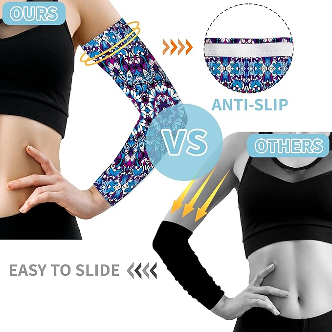 Buwuta Garden Sleeves for Women Dragonfly Sun Protection Sleeves Anti-Scratch Arm Cooling Sleeves for Farmers Sports