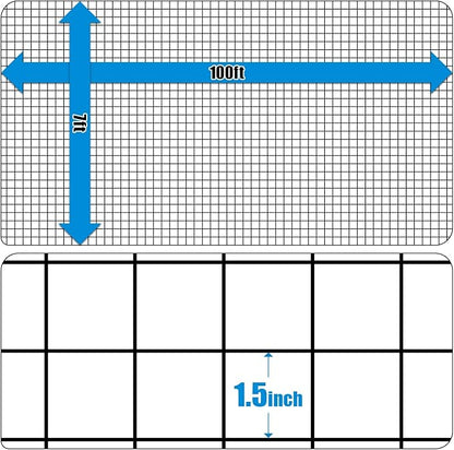Fencer Wire 16 Gauge Black Vinyl Coated Welded Wire Mesh Size 1.5 inch by 1.5 inch (7 ft. x 100 ft.)