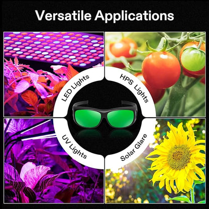 VIVOSUN Indoor Hydroponics LED Grow Room Glasses with Glasses Case