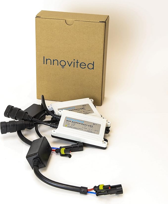 Innovited 2pcs 55w Ac HID Slim Digital Ballast for H1 H3 H4 H7 H10 H11 9005 9006 D2r D2s Universal Fit