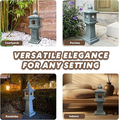 Solar-Powered Pagoda Lamp