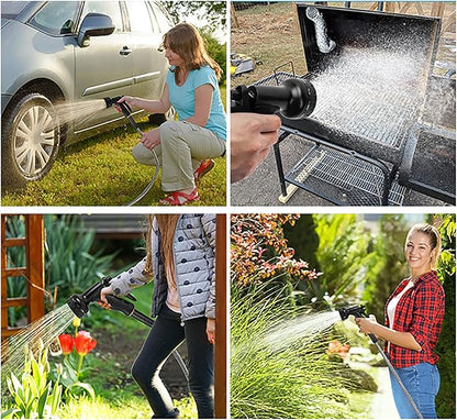 100ft Metal Garden Hose Stainless Steel Heavy Duty Water Hose With 2 Nozzles, No Tangle and Kink, Lightweight & Flexible, Tough and Pet Proof, Metal Garden Hose for Yard, RV, Garden, Outdoor