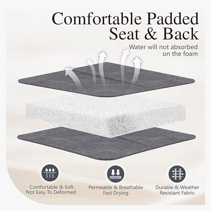 Sophia & William Patio Dining Chairs Patio Swivel Chairs 6 Pieces Quick Dry Textilene Patio Chairs Outdoor Furniture Support 300lbs for Lawn Garden Backyard Weather Resistant