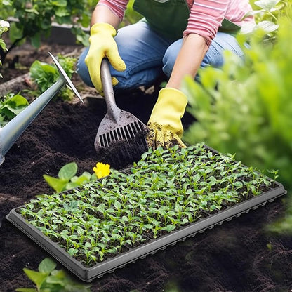 200 Cell Plug Tray, 10pcs-Pack Thick Durable Seed Starter Flats Vegetable Fruit Seeds Seedling Plastic Plug Farmer Nursery Trays Propagation
