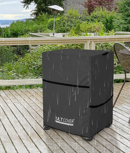 ULTCOVER Waterproof Grill Cover 32 inch, Heavy Duty BBQ Cover for 2 Burners Outdoor Gas Barbecue Grill, Black