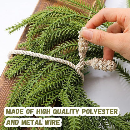 Shappy 12 Pieces Christmas Garland Banister Ties Christmas Decorative Reusable and Flexible Twist Ties for Garland, Banister Home Decoration (Ivory)