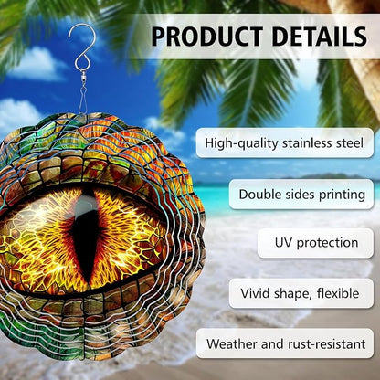 Dragon Eye Wind Spinner - Unique 3D Hanging Wind Spinner for Yard and Garden