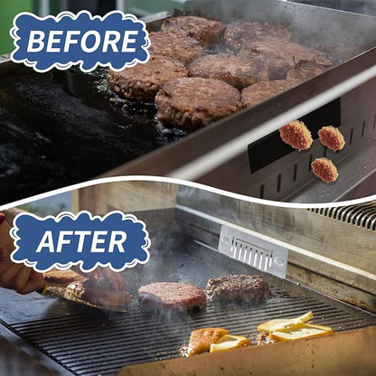 Rear Grease Gate for Blackstone Griddle,Blocks Food from Falling into Rear Grease Trap & Compatible with All Blackstone Griddle Accessories