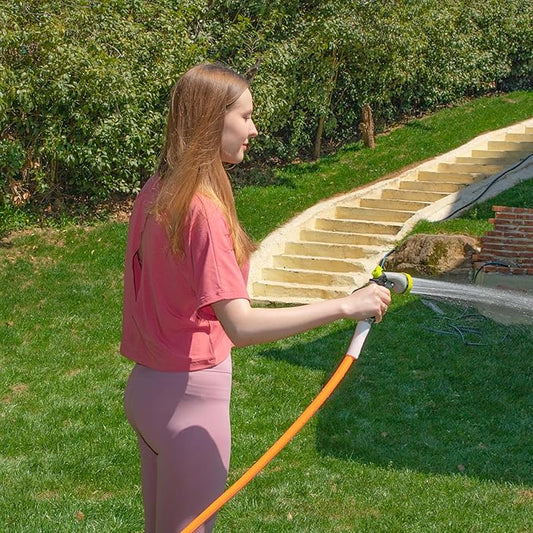 Fevone Garden Hose 50 ft., Lightweight Hybrid Water Hose, Flexible and Durable, Leak-Free Connections