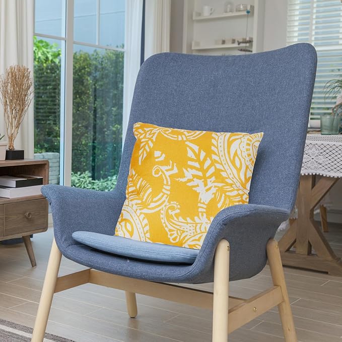 Outdoor Throw Pillows Waterproof Set of 2 Patio Pillows 18×18 Inch Decorative Pillows for Bed, Couch, Sofa and Patio Furniture
