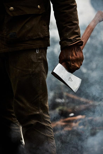 1844 Helko Werk Germany Classic Journeyman Pack Axe - Made in Germany Lightweight and Compact Backpacking Axe and Bushcraft Axe for Camping - Head 1.5 lbs, Handle 20 in. (Journeyman) #11441