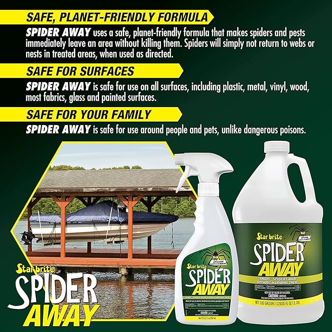 STAR BRITE Spider Away – Simply Chase Away Pesky Spiders & Keep Them Away - Ideal for Homes, Garages, Docks, Patios, Boathouses & More