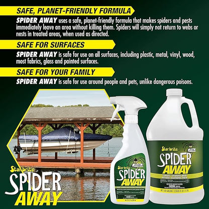STAR BRITE Spider Away – Simply Chase Away Pesky Spiders & Keep Them Away - Ideal for Homes, Garages, Docks, Patios, Boathouses & More