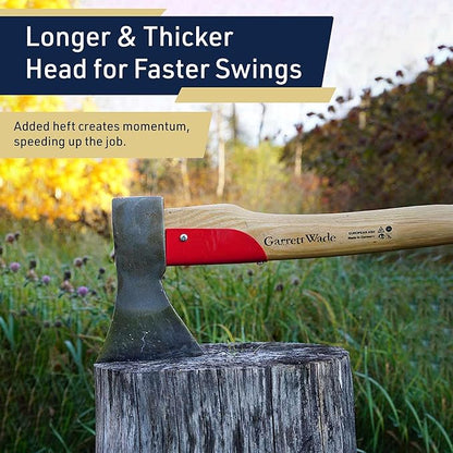 Forest Maul Wood Splitter Axe - 31” Tree Felling Wood Splitting Axe with Ash Handle and Steel Log Splitter Wedge Blade - German-Made Splitting Maul - Camping and Bushcraft Gear by Kings County Tools