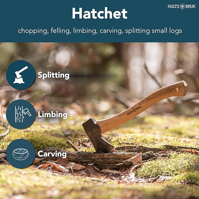 Hults Bruk 840702 Almike Hatchet - 1 lb Head, 16" Handle