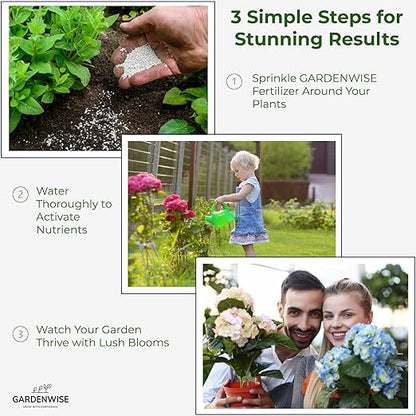 Slow Release Hydrangea Fertilizer with Iron & Sulfur – Indoor & Outdoor Soil Acidifier for Miracle Growth (12 oz)