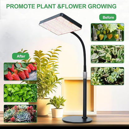 25 Watt Power Table Top Grow Lights for Indoor Plants, Seed Starting, Bonsai, 2500 Lumen Enough Bright Like A Small Sun for Your Jungle, Daisy Chain Function, 16"-24" Height Adjustable, Plug-and-Play