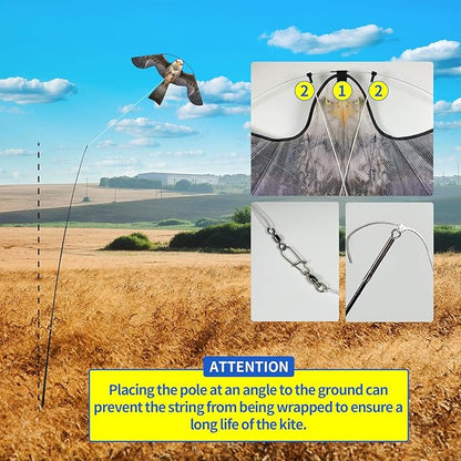 eyijklzo Bird Scarer Flying Kite Crops Farm Flying Bird Hawk Flying Kite