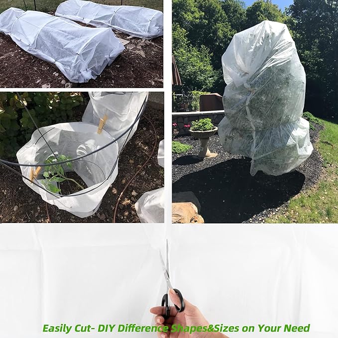 Plant Covers Freeze Protection 10x30ft Frost Cloth Blanket Floating Row Cover for Winter Protection 0.9 oz/yd²