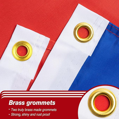 Chile Chilean Flag 3x5 ft Outdoor, Double Sided 3 Ply Heavy Duty Chile National Country Flag, 100% Quality Polyester Chilean Banner with Brass Grommets 4 Rows Stitches