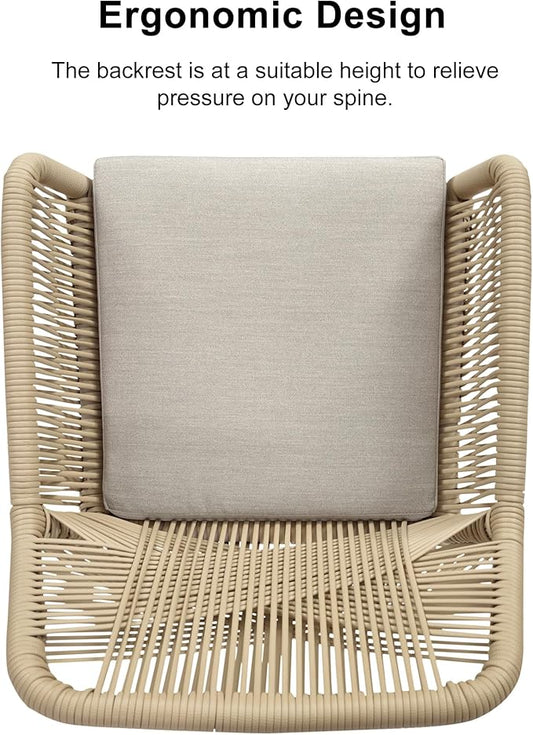 PURPLE LEAF 12 Pieces Outdoor Patio Dining Sets All-Weather PE Rattan Furniture Set with All Aluminum Frame Outdoor Table and Chairs Set for 10 People Lawn Garden Backyard Deck, Champagne