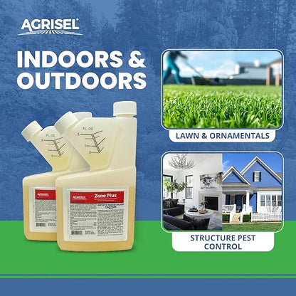 Zone Plus Insect & Pest Control, Broad Spectrum, for Indoor & Outdoor, Effective Against 100 Pests, Eco-Friendly, 3-Pack of Disposable is Included with Purchase, 16 Ounce