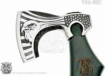 SHINY CRAFTS-Axes Berserker Axe Hatchet Tomahawk Battle Axe-Handmade Viking Axe with Carbon Steel Head with Ashwood Handle Viking Gifts for Men with Premium Quality Leather Sheath (SCA 21)