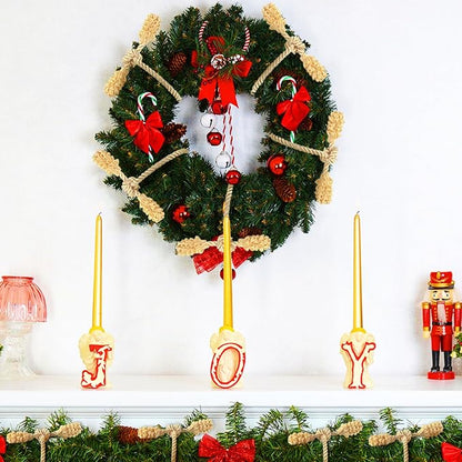Shappy 24 Pieces Christmas Garland Banister Ties Christmas Decorative Reusable and Flexible Twist Ties for Garland, Banister Home Decoration (Gold-Brown)
