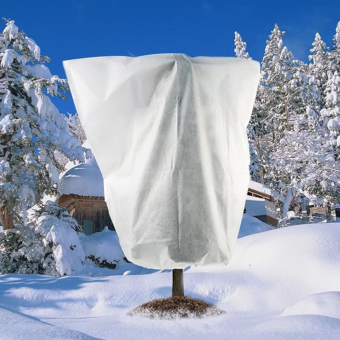 Freeze Protection Plant Cover, 84" x 72"Frost Winter Protection Tree Wrap Bag, Cold Weather Protection Cloth Cover Outdoor for Growing Season Extension and Freezing Protection