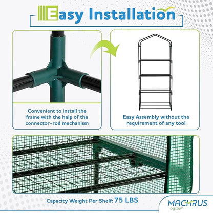 Ogrow® Mini Portable Greenhouse, with Cover and 5 Tier Shelves