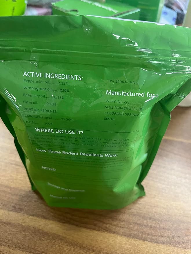 12 Pack Peppermint Oil Mouse Repellent Pouches - Powerful Pest Repellent for Rodent Rat Mice Skunk Squirrel Roach Moth, Mice Deterrent for House/Car/RV/Garage/Boat/Shed/Basement, Plant-Based Formula