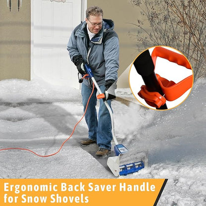 Back-Saving Handle Tool Ergonomic Attachment for Hula Garden Hoe Universal Back Saver Tool Handle for Shovels Rakes Lawn Trimmers, Orange
