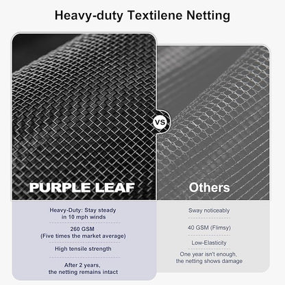 PURPLE LEAF 14' X 24' Outdoor Hardtop Gazebo Patio Wide Aluminum Frame Metal Double Roof with Heavy Duty Netting and Curtains for Permanent Hard Top Pavilion Screen, Navy Blue