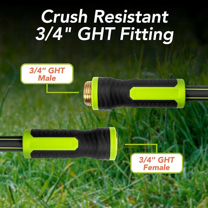 Heavy Duty Garden Hose 5ft x 5/8” – Flexible Water Hose, Leak-Proof, Lightweight Hybrid Hose– Durable Outdoor Hose, Kink Free