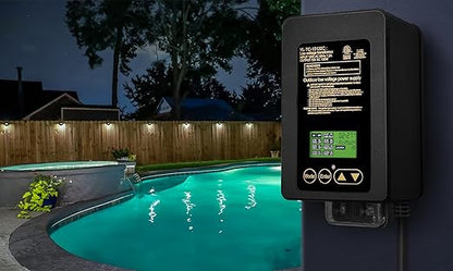 GKOLED 120W Low Voltage Landscape Transformer, Integrated Astronomic Timer and Photocell Sensor, 120V AC to 15V AC for Outdoor LED Landscape Lighting, Weatherproof, ETL Listed