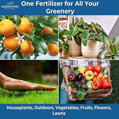 20-20-20 Water-Soluble Fertilizer – Powder for Liquid Plant Food for Indoor & Outdoor Plants, Orchids, Vegetables, Lawns, Flowers – 20 20 20 Fertilizer (8 oz)