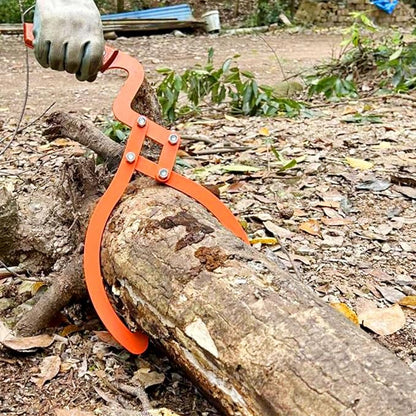 20 Inch Orange Log Tongs, 2 Claw Skidding Tongs Non-Slip Grip, Log Lifting Tongs for Handling, Dragging & Carrying Tool