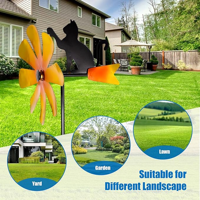 Decorative Garden Stakes Wind Spinners Outdoor Clearance Metal Yard Art Gifts for Women Grandma Mom for Lawn Patio Yard Pathway Driveway Ornaments