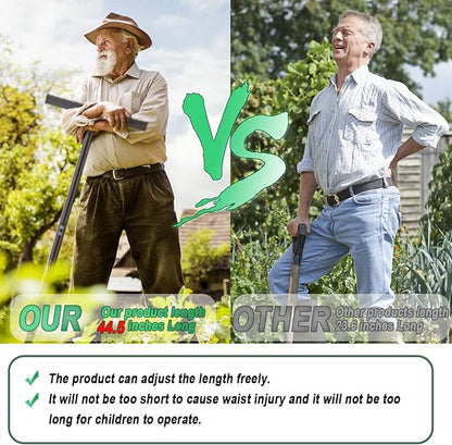 2 in 1 Hand Drill Auger Post Hole Digger – 44.5 inch Manual Garden Spiral Drill Planter for Bulb, Flower, Seedlings, Bedding Plants, Fence Post Auger for Trees, Mailbox, Deep Cultivating.