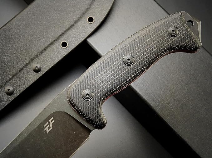 Eafengrow EF148 Fixed Blade Knife AUS-10 Steel Blade Micarta Handle Full Tang EDC Straight Knife for Hunting Camping Bushcraft