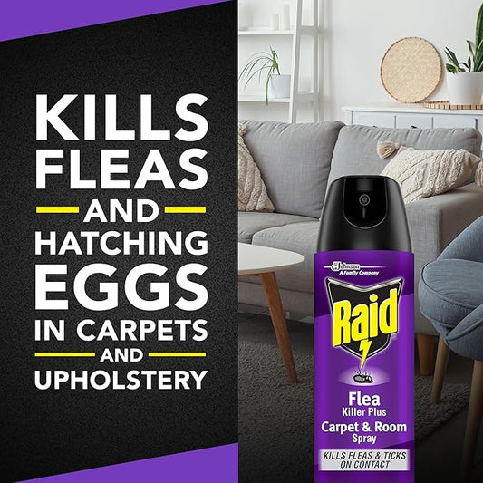 Raid Flea Killer Carpet & Room Spray, Kills hatching eggs for up to 4 months, 16 Oz