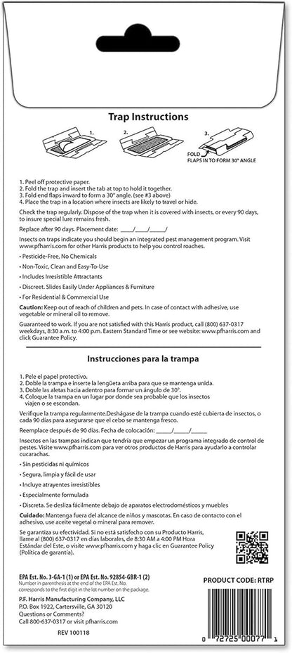 Harris Roach Glue Traps, Non Toxic (10-Pack)
