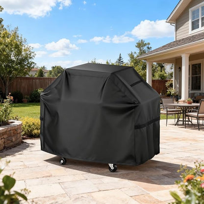 LBTING Grill Cover, 52-inch Heavy Duty 300D Oxford Waterproof Windproof UV Resistant BBQ Gas Grill Cover for Outdoor Barbecue Fit Most Brands Weber, Brinkmann, Char Broil, Holland