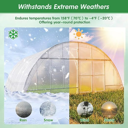 DGSL Greenhouse Repair Tapes, 6" x115' Greenhouses Cover Plastic Sheeting Tape, 6.3 mil Thickness Clear Greenhouse Plastic Tape for Seaming and Sealing