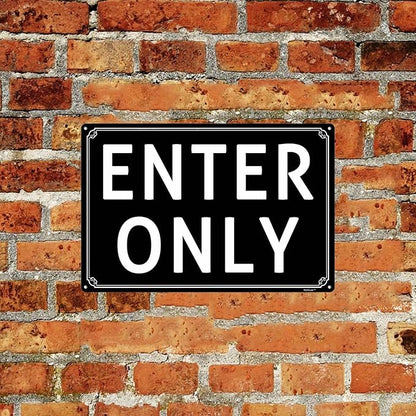 12x16" Enter Only- Do Not Enter Parking Lot Sign - High-Intensity Grade Aluminum, Weatherproof & Fade-Resistant, Ideal for Outdoor & Indoor Use - Curbside Sign