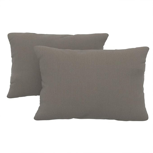 Covers & All Sunbrellla Outdoor Pillows for Patio Furniture, UV Fade Resistant & Waterproof Outdoor Sunbrella Lumbar Pillows, Set of 2 Inserts & Covers for Patios, Decks and Porches, Spectrum Graphite